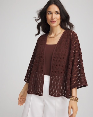 Short Woven Kimono | Chico's